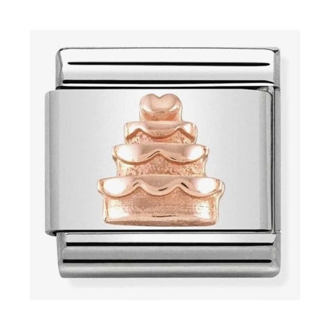 NOMINATION ITALY Classic Rose Gold Tiered Cake Charm