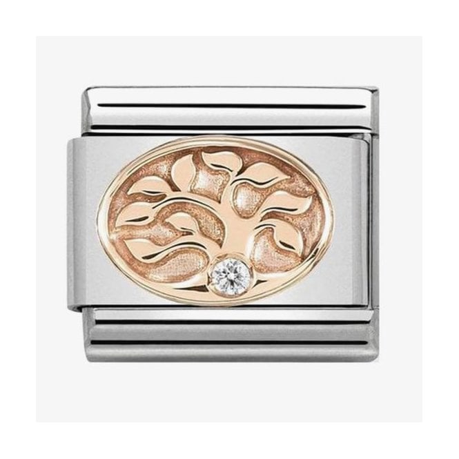 NOMINATION ITALY Classic Rose Gold Tree of Life with CZ Charm