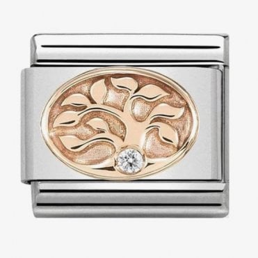 Classic Rose Gold Tree of Life with CZ Charm