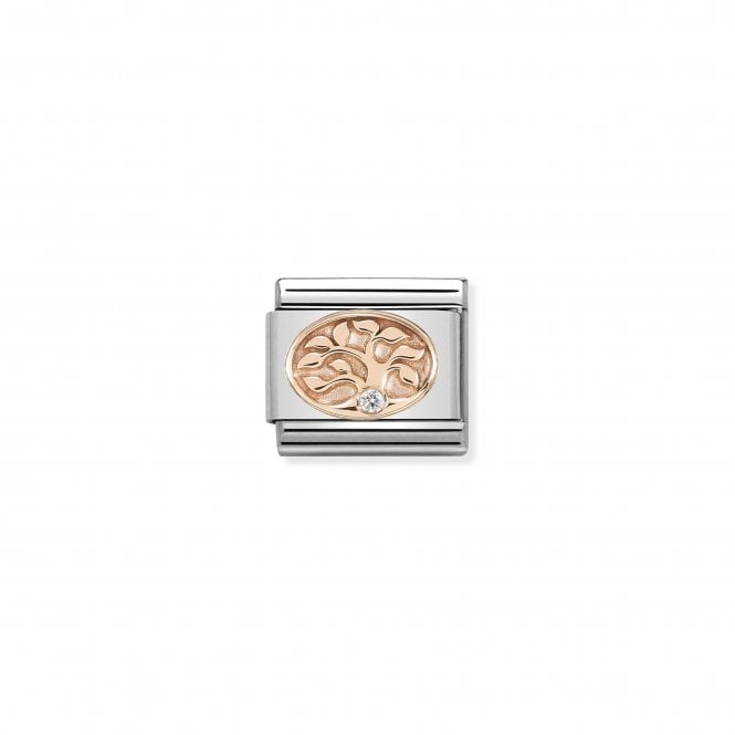 NOMINATION ITALY Classic Rose Gold Tree of Life with CZ Charm
