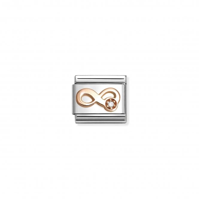 NOMINATION ITALY Classic Rose Gold White Infinity Charm