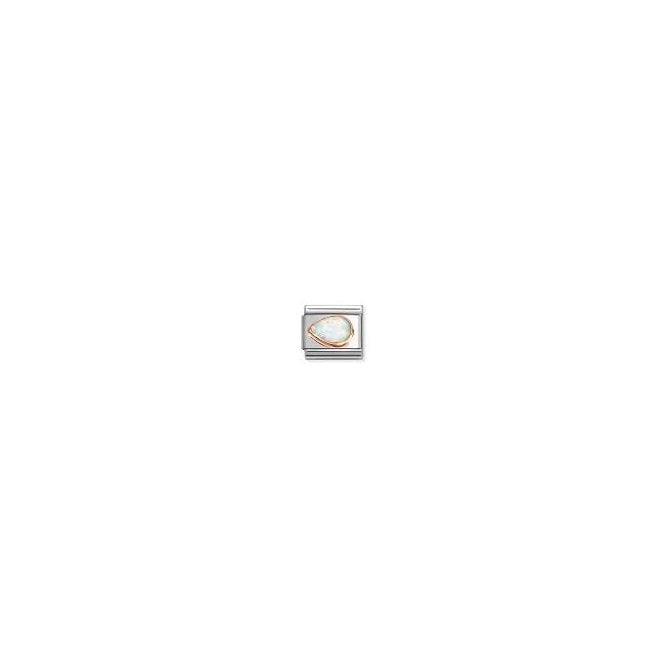 NOMINATION ITALY Classic Rose Gold White Opal Drop Left Charm