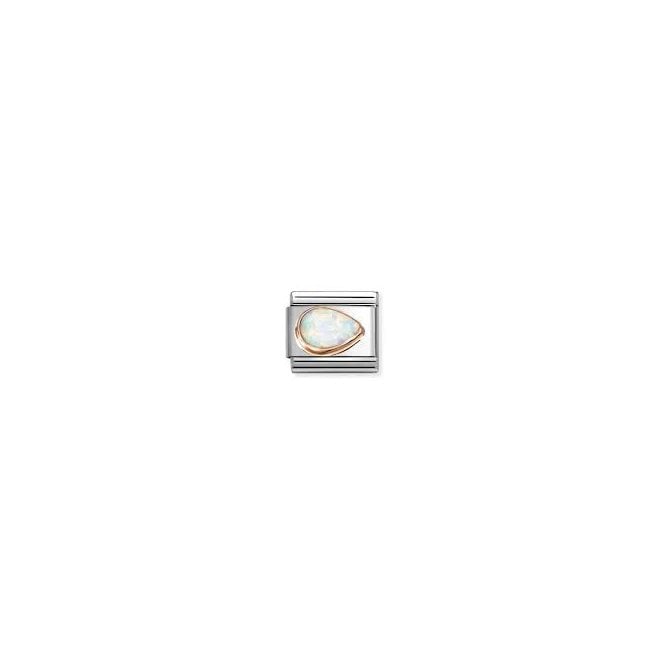NOMINATION ITALY Classic Rose Gold White Opal Drop Right Charm
