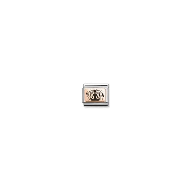 NOMINATION ITALY Classic Rose Gold Yoga Lotus Pose Charm