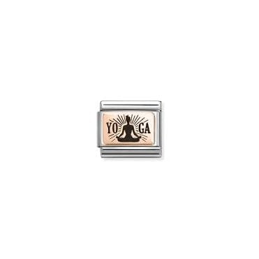Classic Rose Gold Yoga Lotus Pose Charm