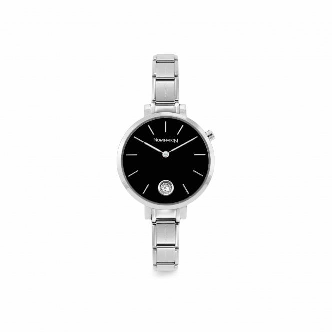 NOMINATION ITALY Classic Round Composable Time Black & CZ Watch