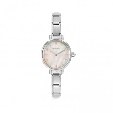 Classic Round Composable Time Pink Mother of Pearl Watch