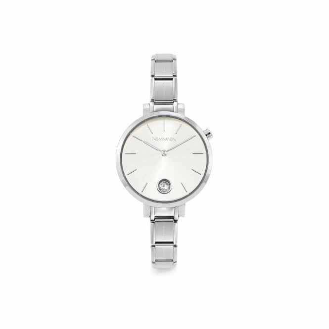 NOMINATION ITALY Classic Round Composable Time Silver & CZ Watch
