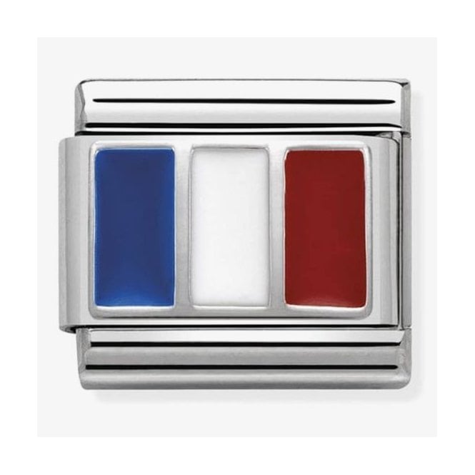 NOMINATION ITALY Classic Silver and Enamel France Flag Charm