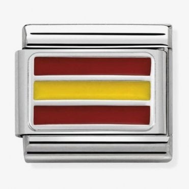 Classic Silver and Enamel Spain Flag