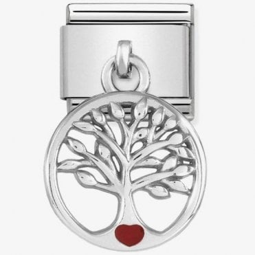 Classic Silver and Enamel Tree of Life Charm