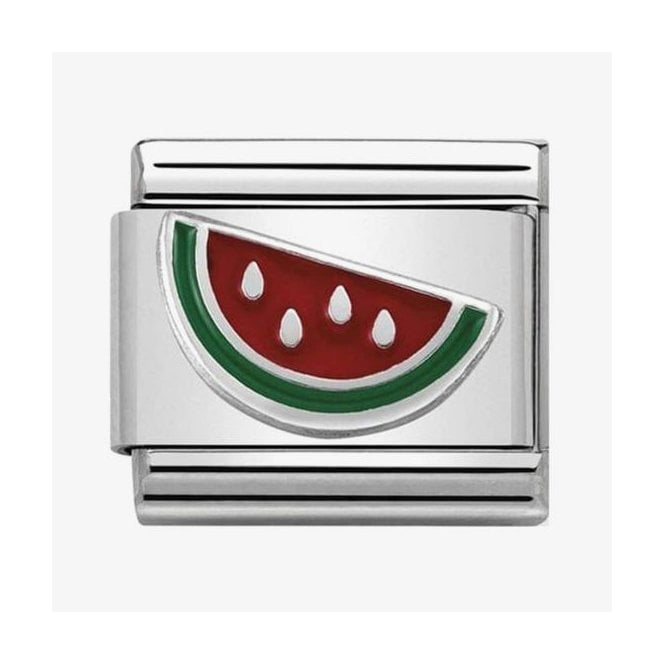 NOMINATION ITALY Classic Silver and Enamel Watermelon Charm