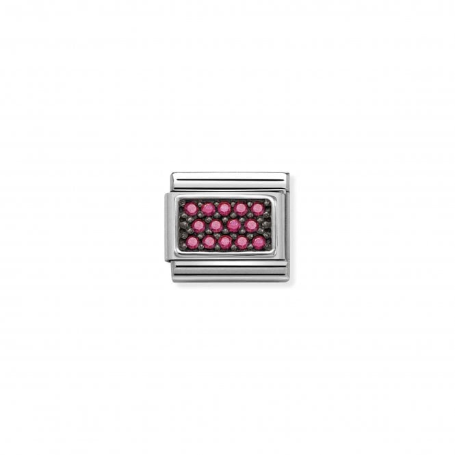 NOMINATION ITALY Classic Silver and Fuchsia CZ Charm
