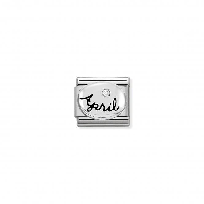 NOMINATION ITALY Classic Silver April Diamond Charm