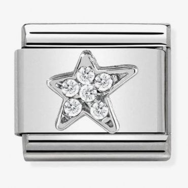 Classic Silver Asymmetric Star Charm
