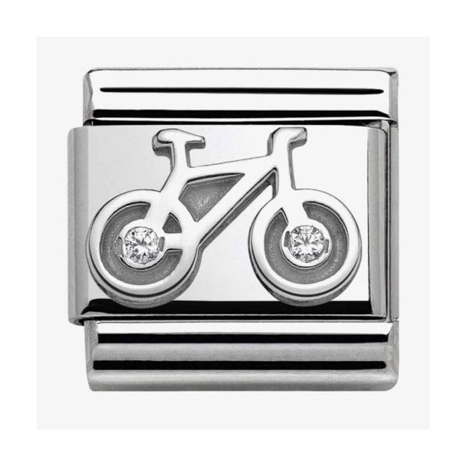 NOMINATION ITALY Classic Silver Bicycle with CZ Charm
