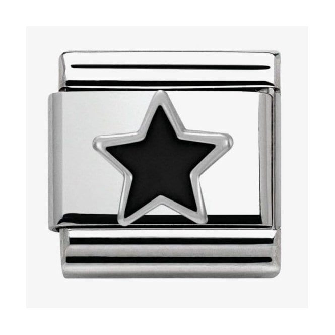 NOMINATION ITALY Classic Silver Black Star Charm