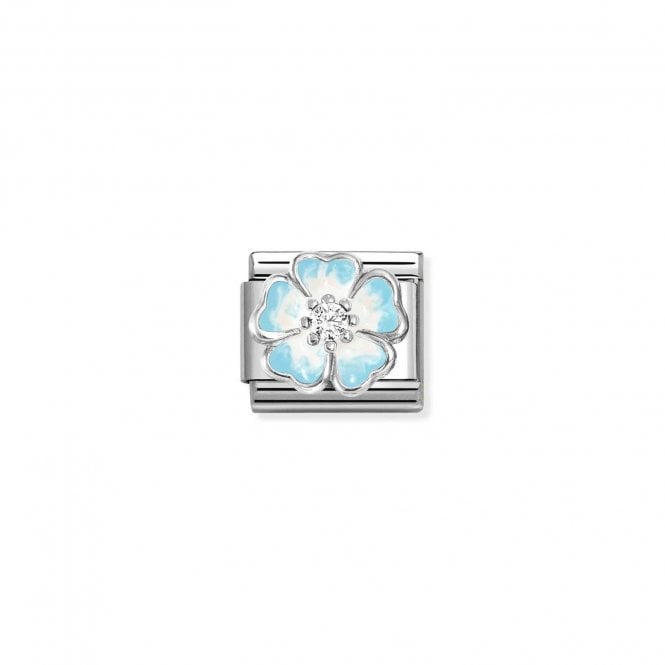 NOMINATION ITALY Classic Silver Blue Fade Flower Charm