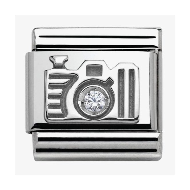 NOMINATION ITALY Classic Silver Camera with CZ Charm