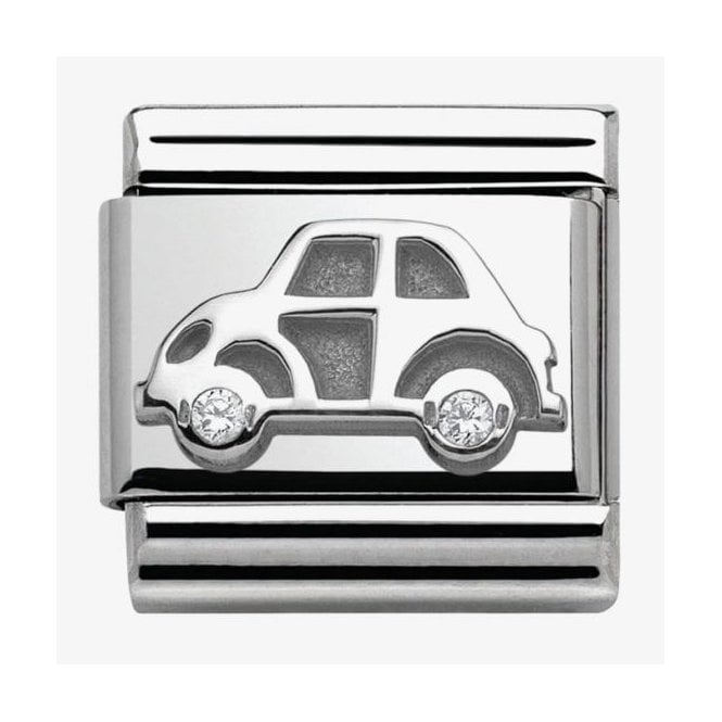 NOMINATION ITALY Classic Silver Car with CZ Charm