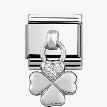 Classic Silver Clover Pendant Charm