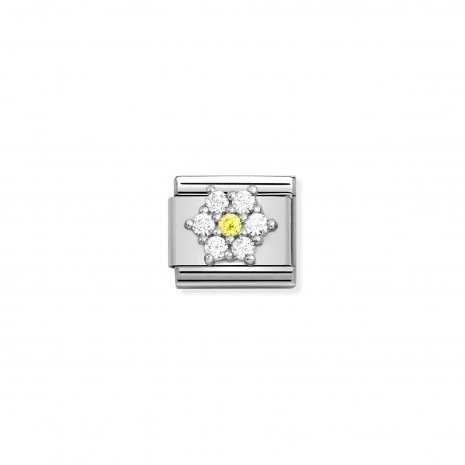 NOMINATION ITALY Classic Silver & Coloured CZ Flower Charm