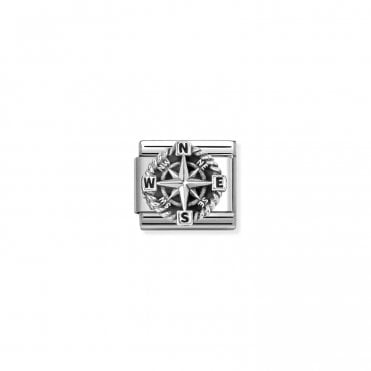 Classic Silver Compass Charm