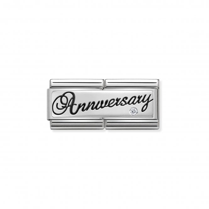 NOMINATION ITALY Classic Silver & CZ Double Anniversary Charm