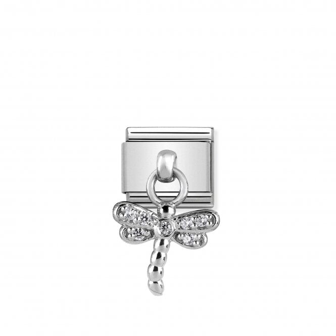 NOMINATION ITALY Classic Silver & CZ Dragonfly Drop Charm