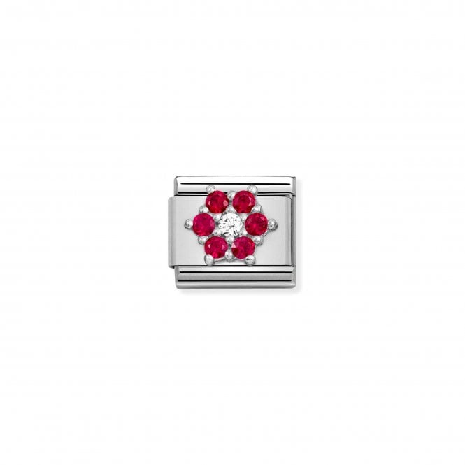 NOMINATION ITALY Classic Silver & CZ Flower Charm