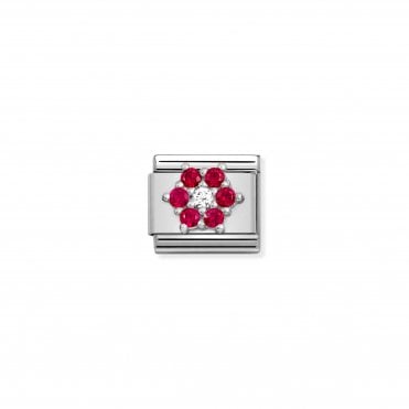 Classic Silver & CZ Flower Charm