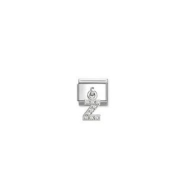 Classic Silver CZ Letter 'Z' Pendant Charm