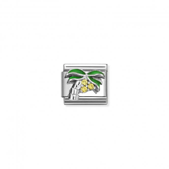 NOMINATION ITALY Classic Silver CZ Palm Tree Charm