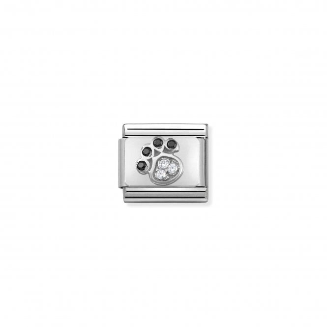 NOMINATION ITALY Classic Silver & CZ Pawprint Charm