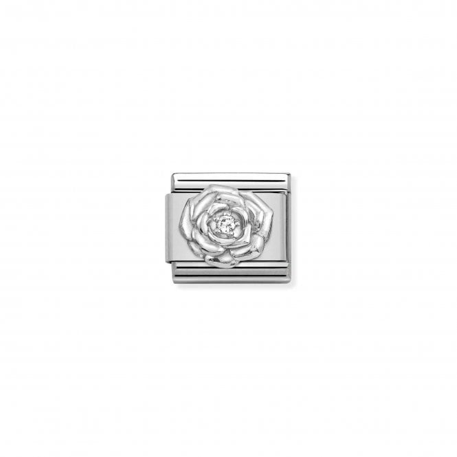 NOMINATION ITALY Classic Silver & CZ Rose Charm