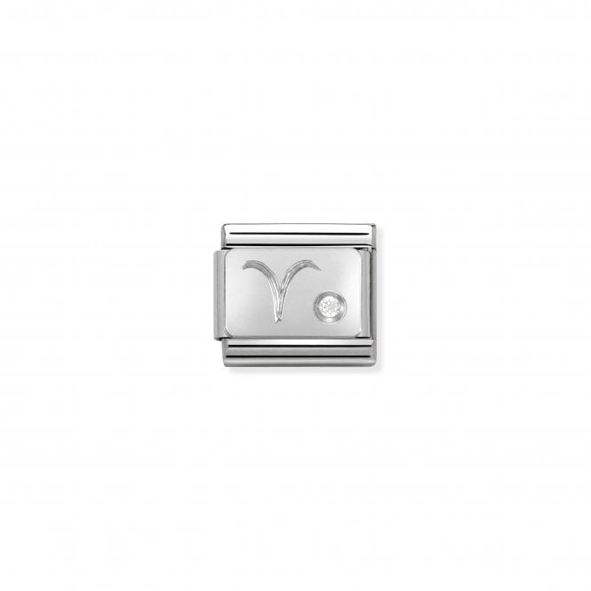 NOMINATION ITALY Classic Silver & CZ Zodiac Aries Charm