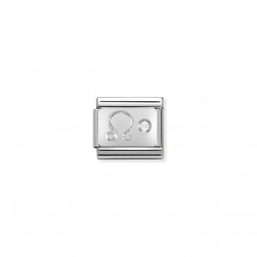 Classic Silver & CZ Zodiac Leo Charm
