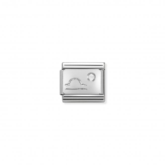 NOMINATION ITALY Classic Silver & CZ Zodiac Libra Charm