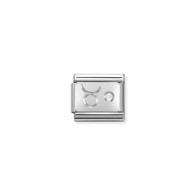 NOMINATION ITALY Classic Silver & CZ Zodiac Taurus Charm