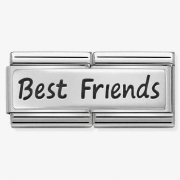 Classic Silver Double Link Best Friends Charm