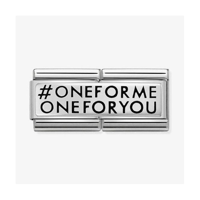 NOMINATION ITALY Classic Silver Double Link OneforMe OneforYou Charm