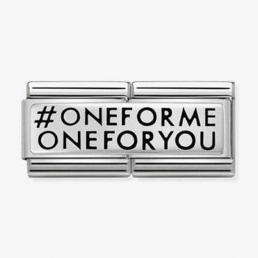 Classic Silver Double Link OneforMe OneforYou Charm