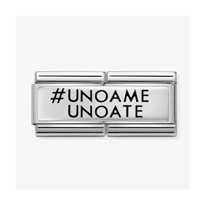NOMINATION ITALY Classic Silver Double Link UNOAME UNOATE Charm