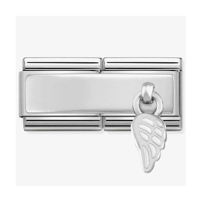 NOMINATION ITALY Classic Silver Double Link White Wing Charm