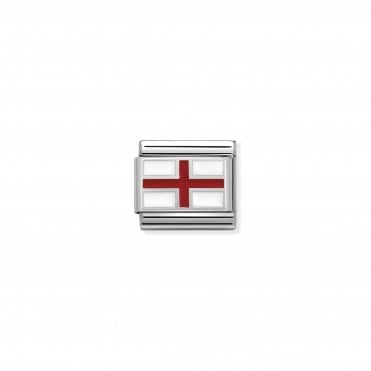 Classic Silver & Enamel England Charm