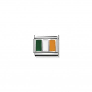 Classic Silver & Enamel Ireland Charm