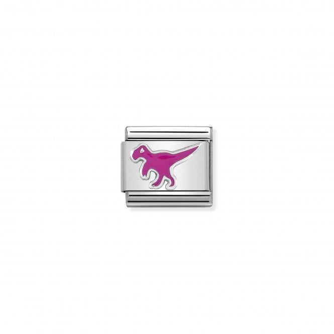 NOMINATION ITALY Classic Silver & Enamel T-Rex Dinosaur Charm