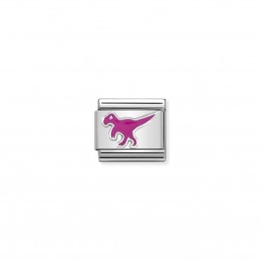 Classic Silver & Enamel T-Rex Dinosaur Charm