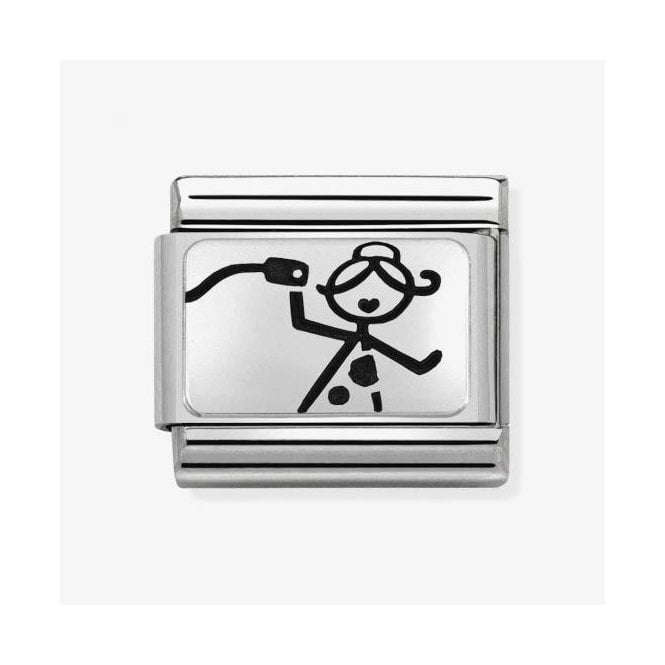 NOMINATION ITALY Classic Silver Girl with Chignon Charm