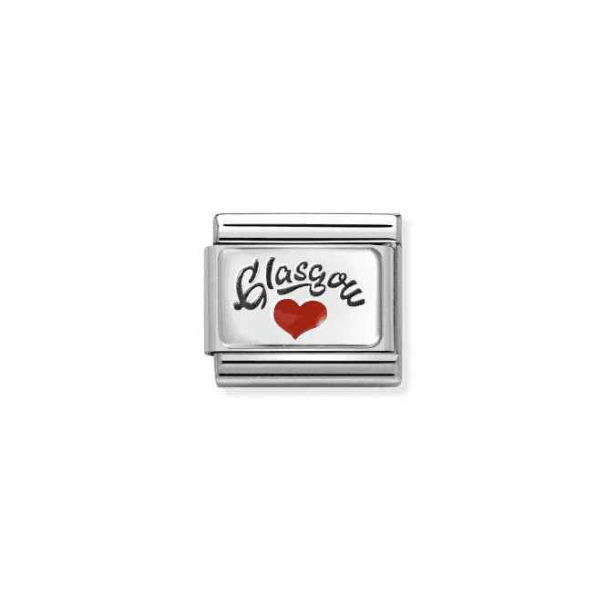 NOMINATION ITALY Classic Silver Glasgow and Red Heart Charm
